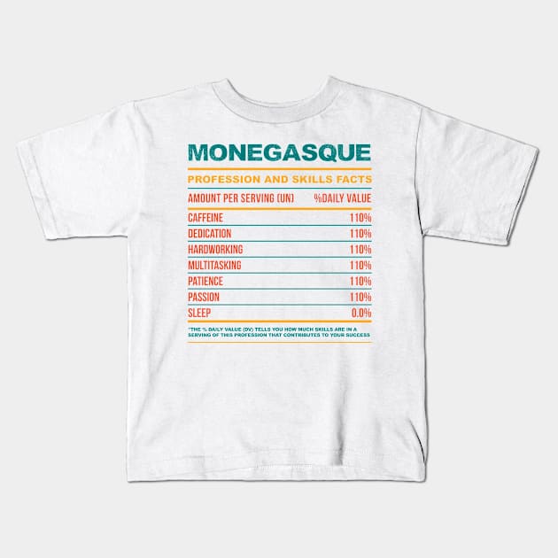 Monegasque Nutritional Values Kids T-Shirt by neodhlamini